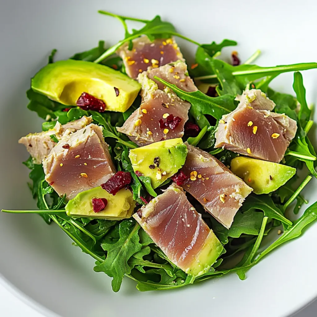 Arugula Tuna Avocado Salad
