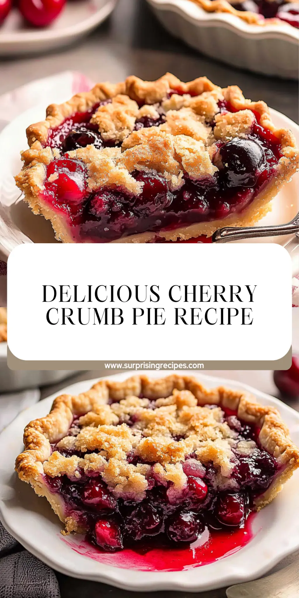 Easy Cherry Crumb Pie Recipe with Fresh Cherries and Oats