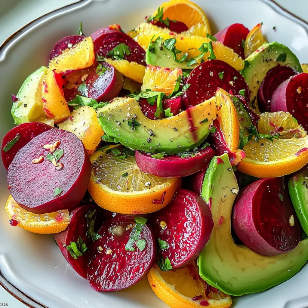 Roasted Beet Avocado Citrus Salad