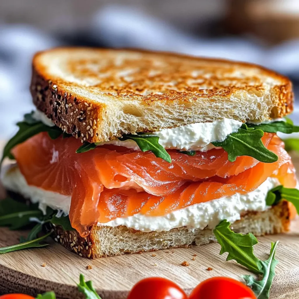 Smoked Salmon Sandwich with Cream Cheese