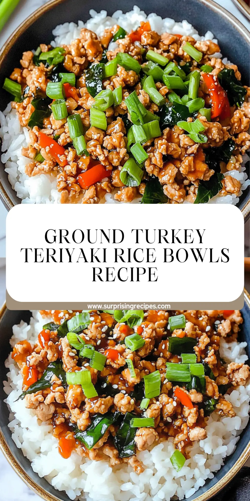 Ground Turkey Teriyaki Rice Bowls