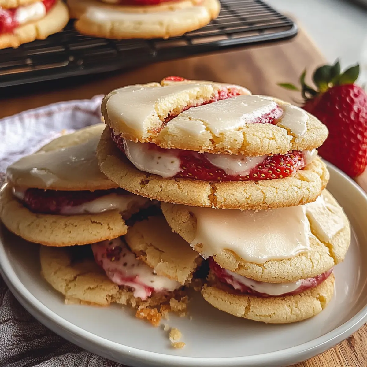 Strawberry Cheesecake Cookies