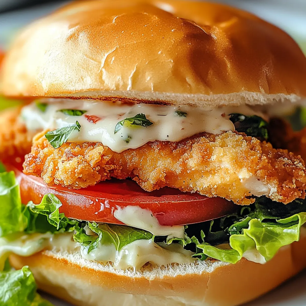 Crispy Chicken Caesar Sandwich